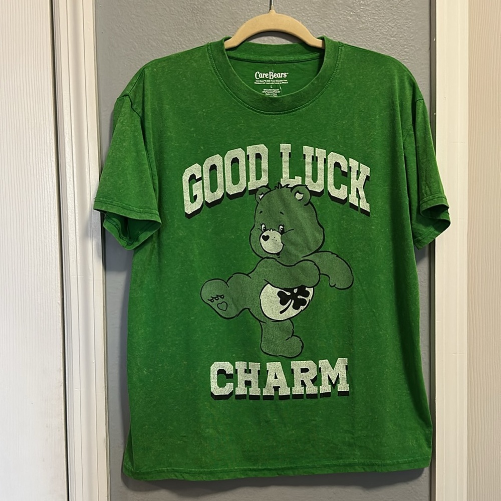 NWOT Good Luck Charm Care Bear Graphic Tee - Picture 2 of 4